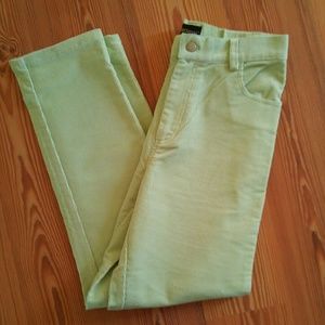 Green corduroy pants