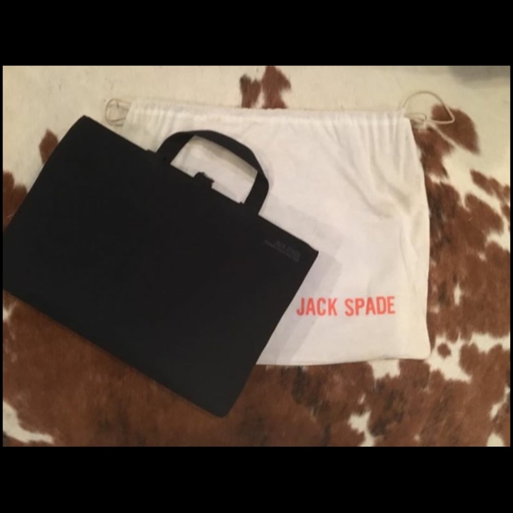 Jack Spade Warren Street black laptop sleeve