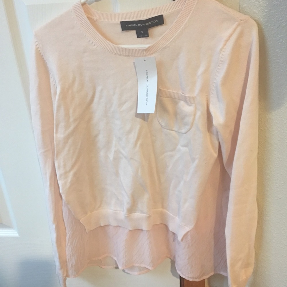 French connection chiffon knit sweater