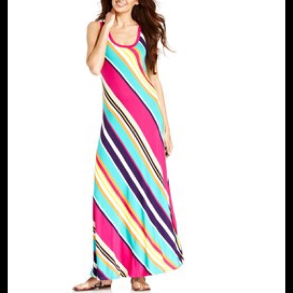 Bold Striped Maxi Dress