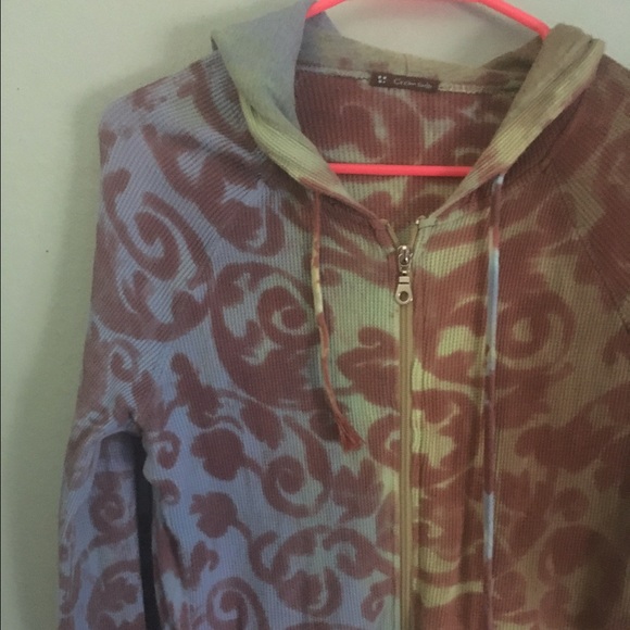 Cream soda leopard blue green hoodie small - Picture 3 of 3