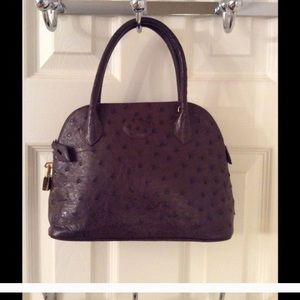 Siso Italy real Ostrich brown tote!