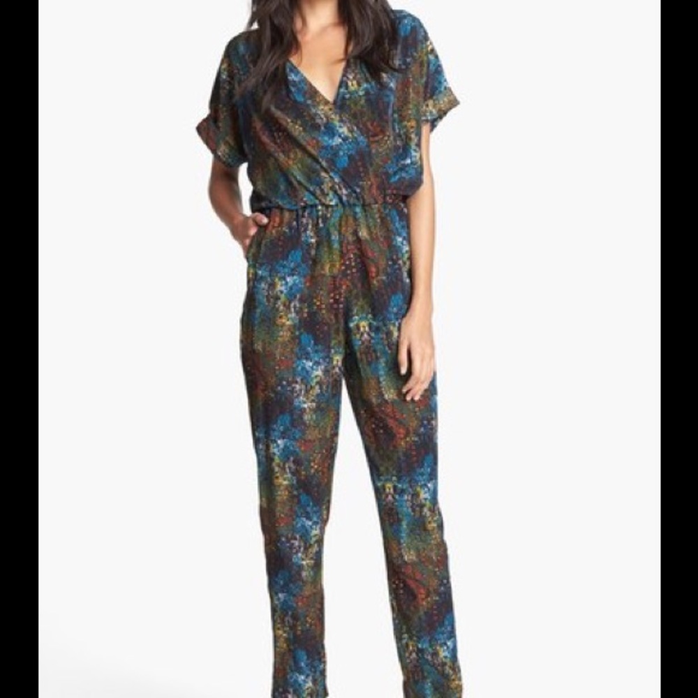 SOLD RBL Print Surplice Jumpsuit