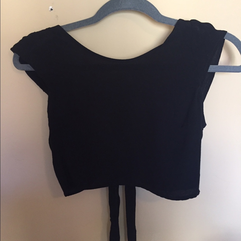 Open back crop top