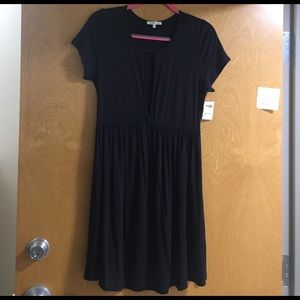 Black, front cut out, going out dress