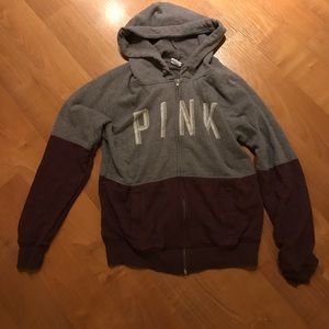 VS pink zip up hoodie