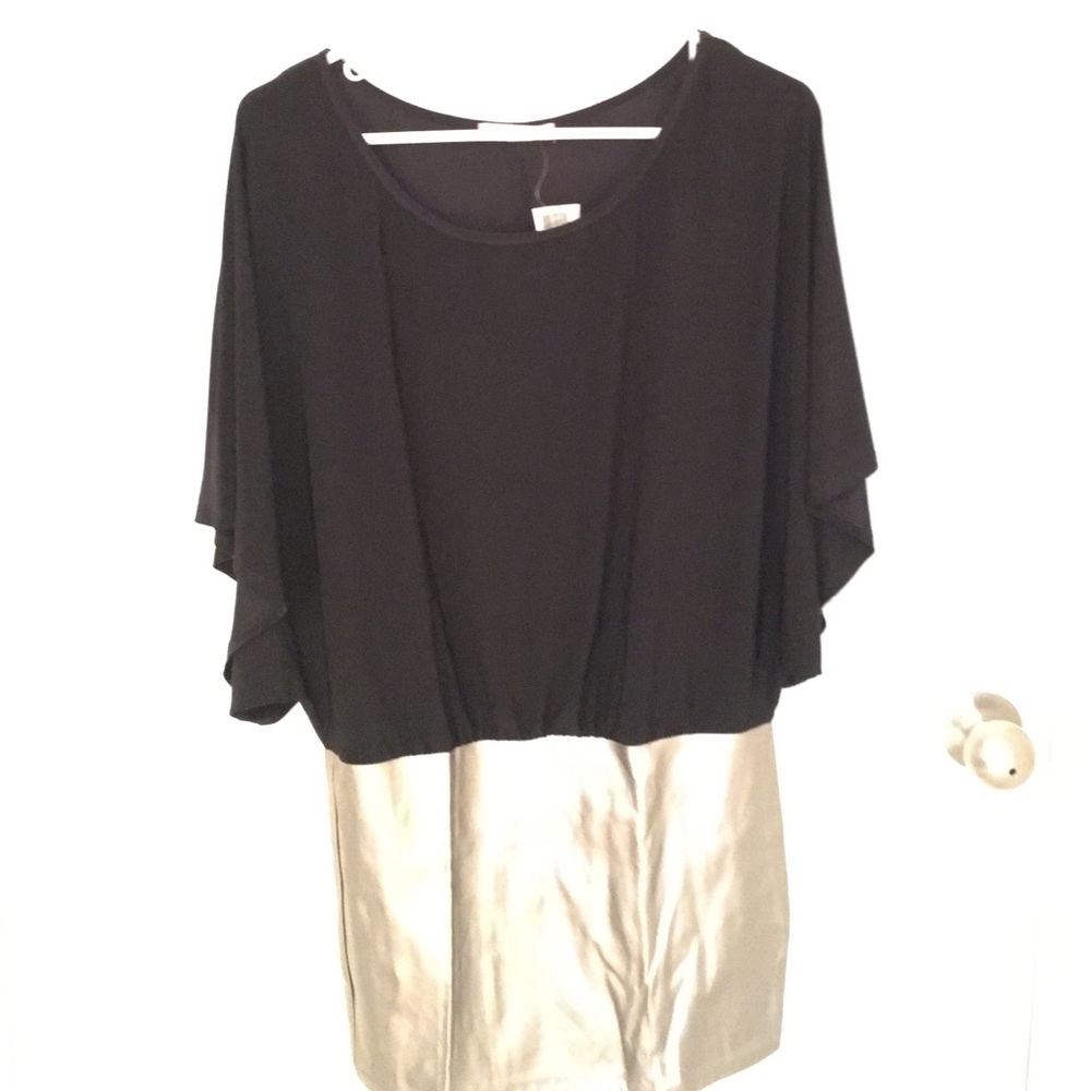 Black and grayish silver dress