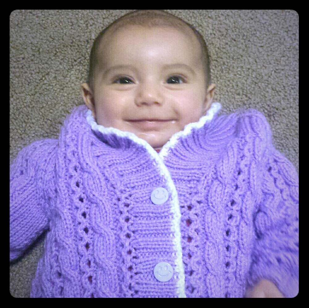 NWOT! Cozy purple sweater 0-3 months