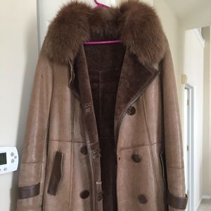 Full Shearling Coat Size Small