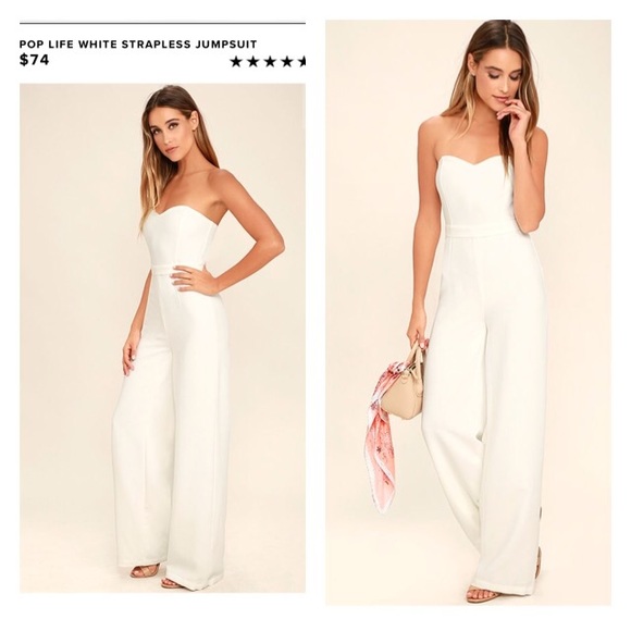 poshmark white jumpsuit