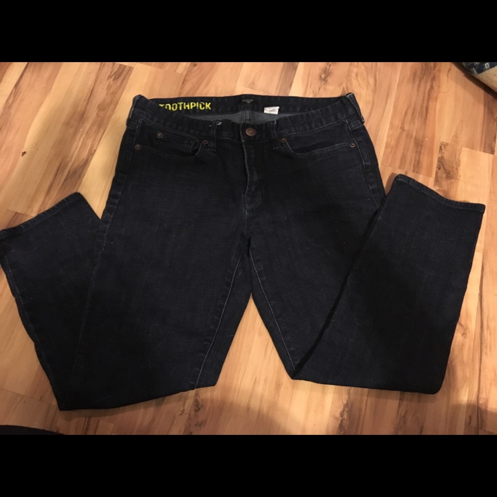 J. Crew toothpick jeans.