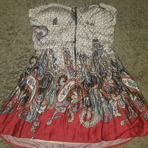 Stapless, zipper front sun dress with breast cups