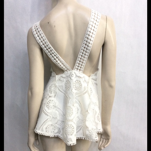 Alexis White Floral Lace Top - Picture 3 of 4