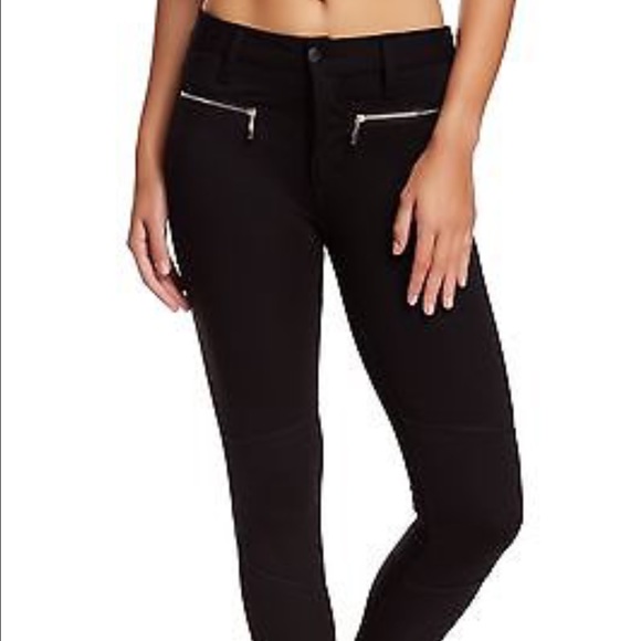 Joe's Black Stretch Pant with Zipper Pockets - Picture 1 of 3