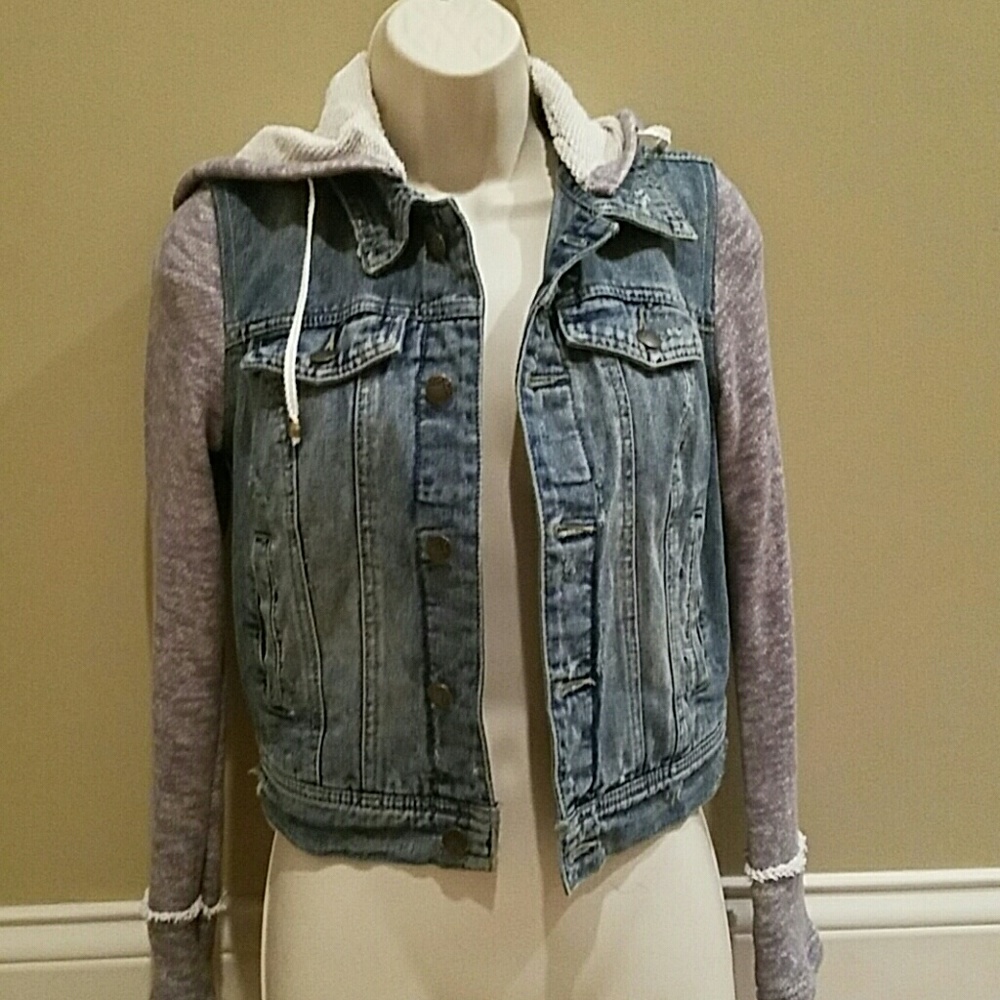 NwT free people crop denim jacket