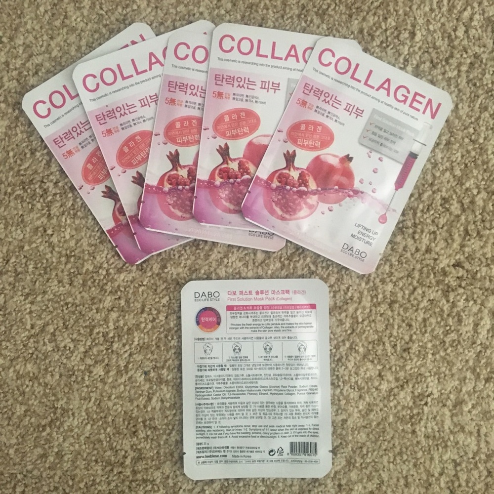 Six pack Dabo Korean beauty collagen sheet mask