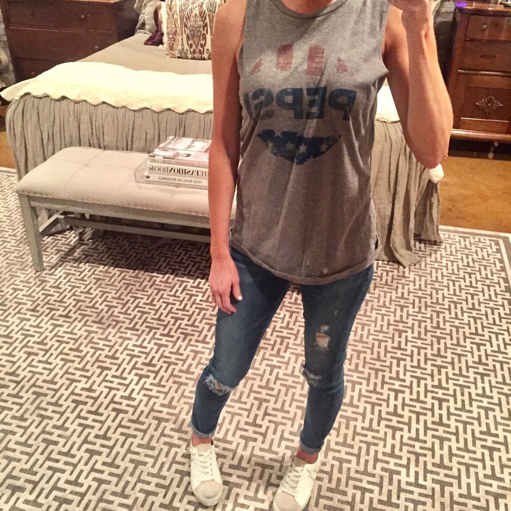 Pepsi and American Flag muscle tank