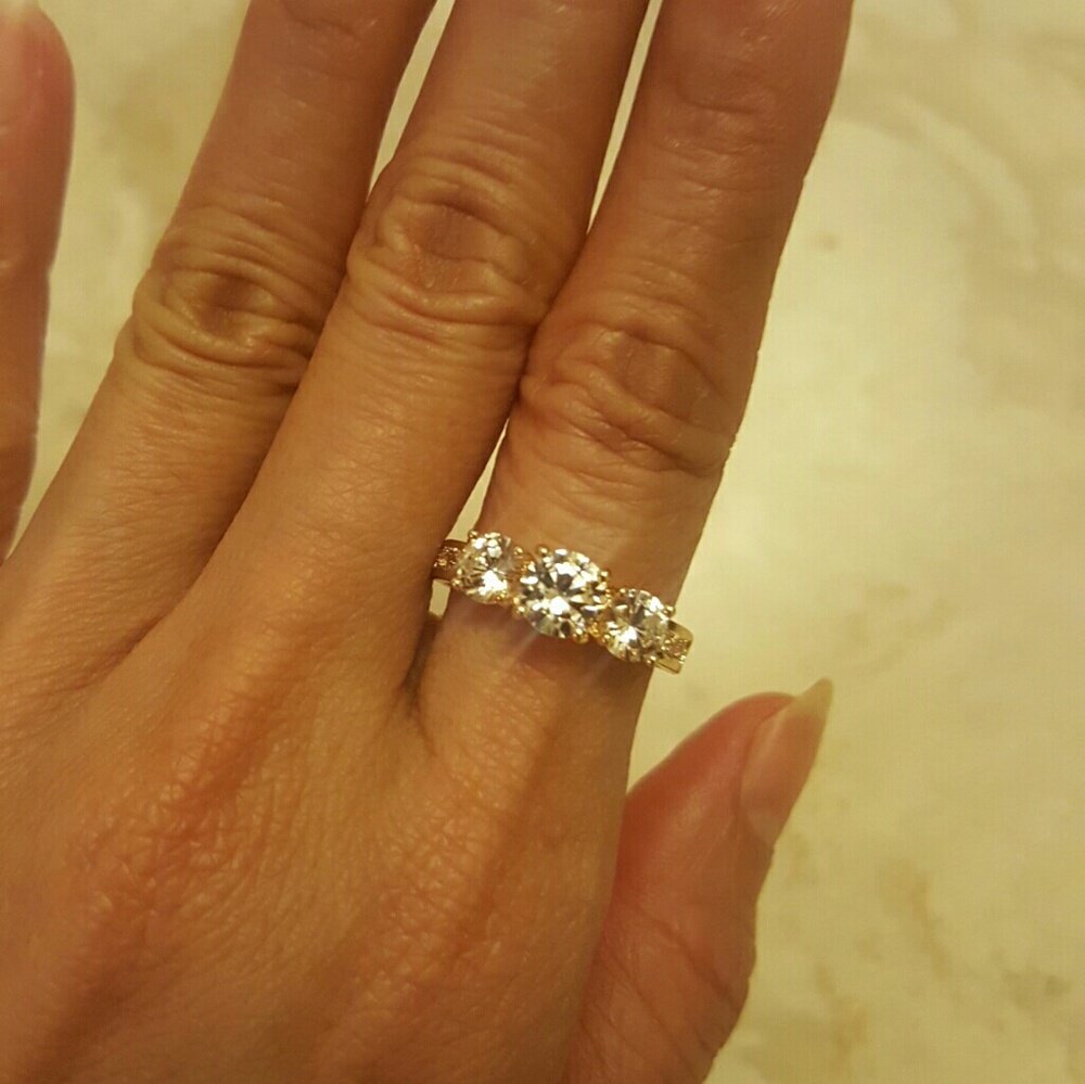 #39 18k gold plated Cubic Zirconia #7