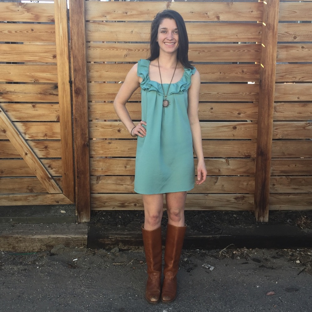 Pins and Needles Turquoise Ruffle Tunic/Dress