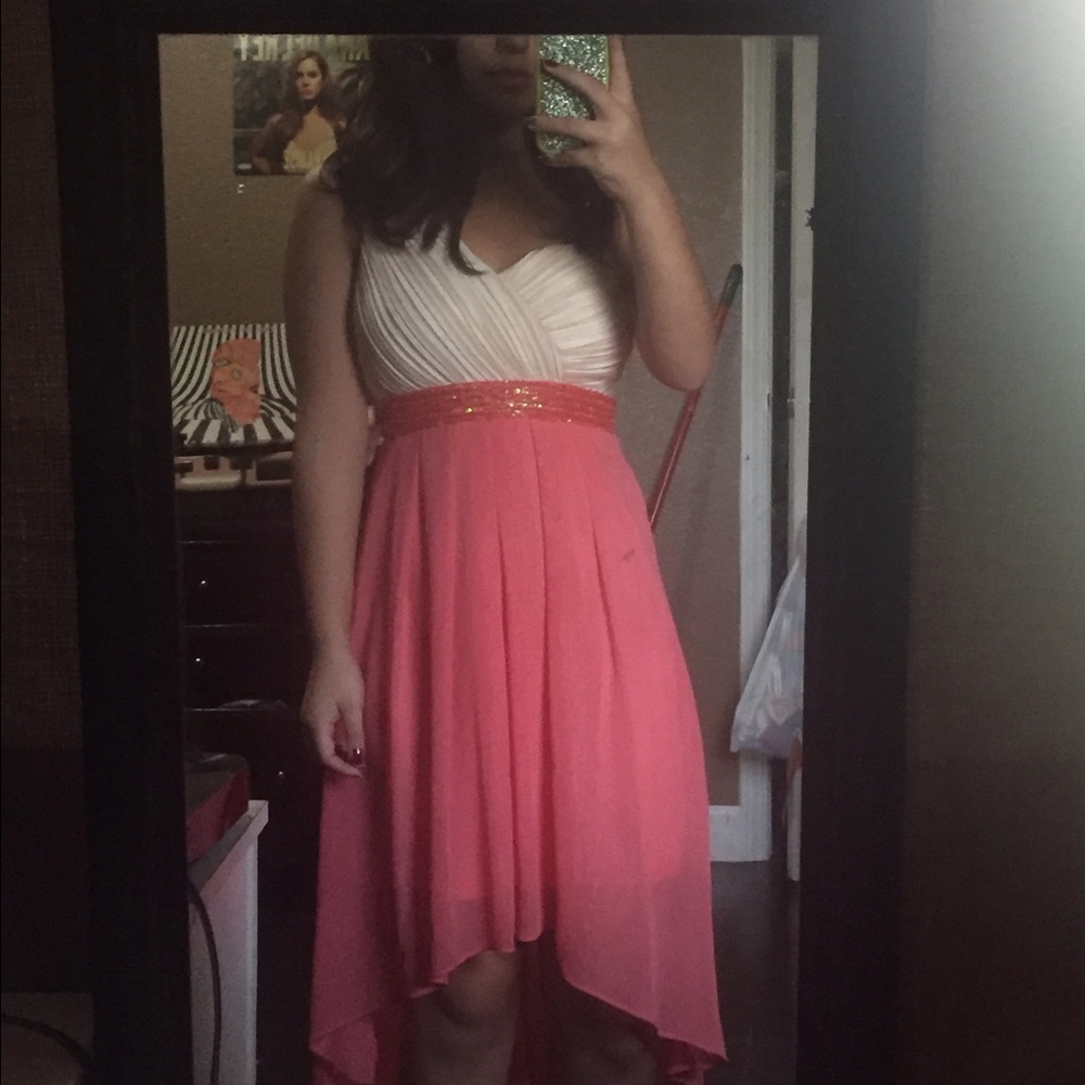 Cute hi low beaded dress