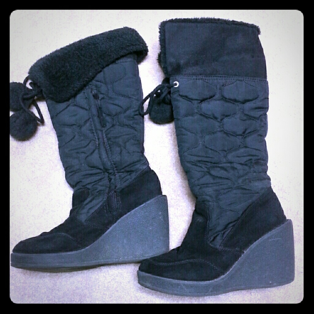 Black tall boots