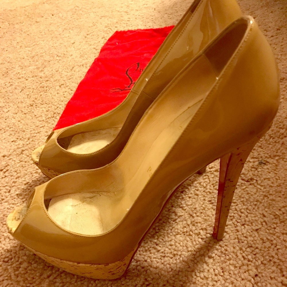 Authentic Christian Louboutin peep toe