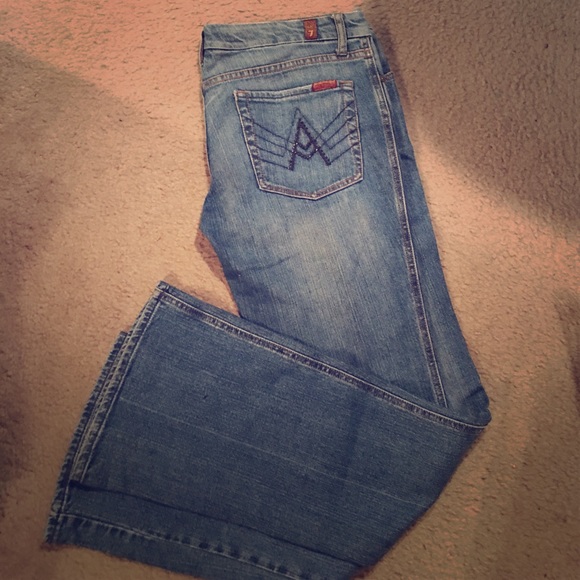 Medium Wash 7 for All Mankind A Pocket Jeans  - Picture 1 of 4