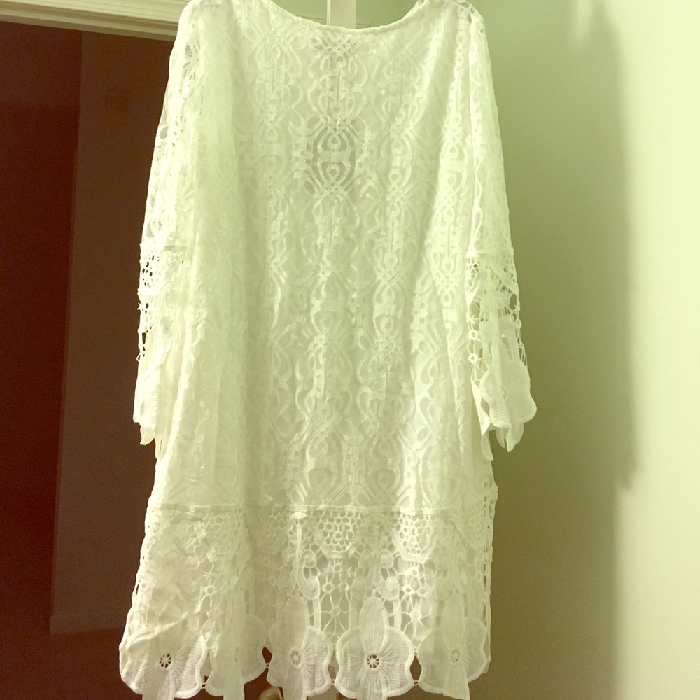 Boohoo White Lace Dress