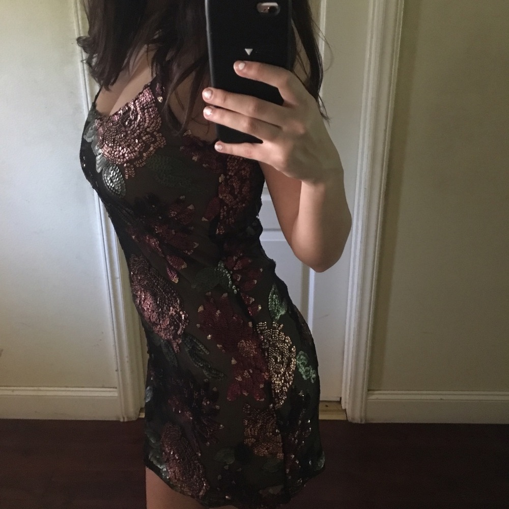 90's inspired sequin dress