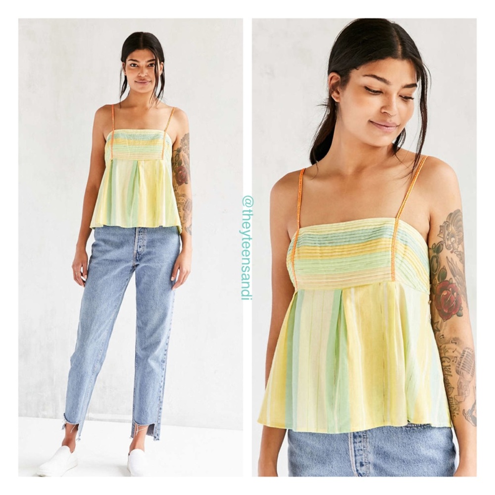 Urban Outfitters Soleil Stripe Babydoll Cami Top