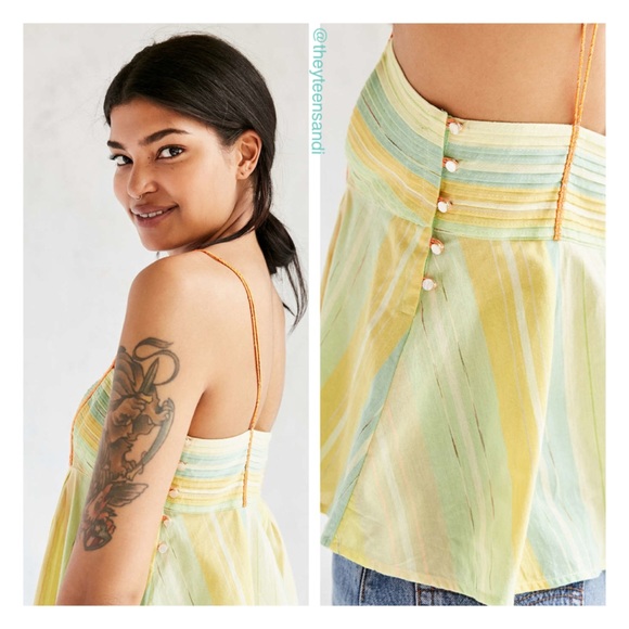 Urban Outfitters Soleil Stripe Babydoll Cami Top - Picture 3 of 4