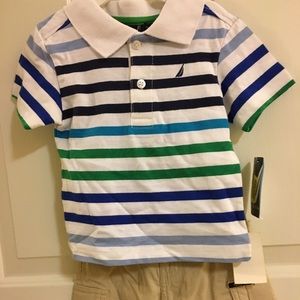 Nautica Boys 2-piece Set: Polo and Cargo Shorts