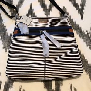 Brand NWT Fossil Blake Stripe Crossbody