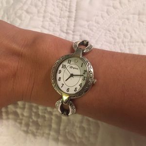 Brighton Silver Oval Link Watch