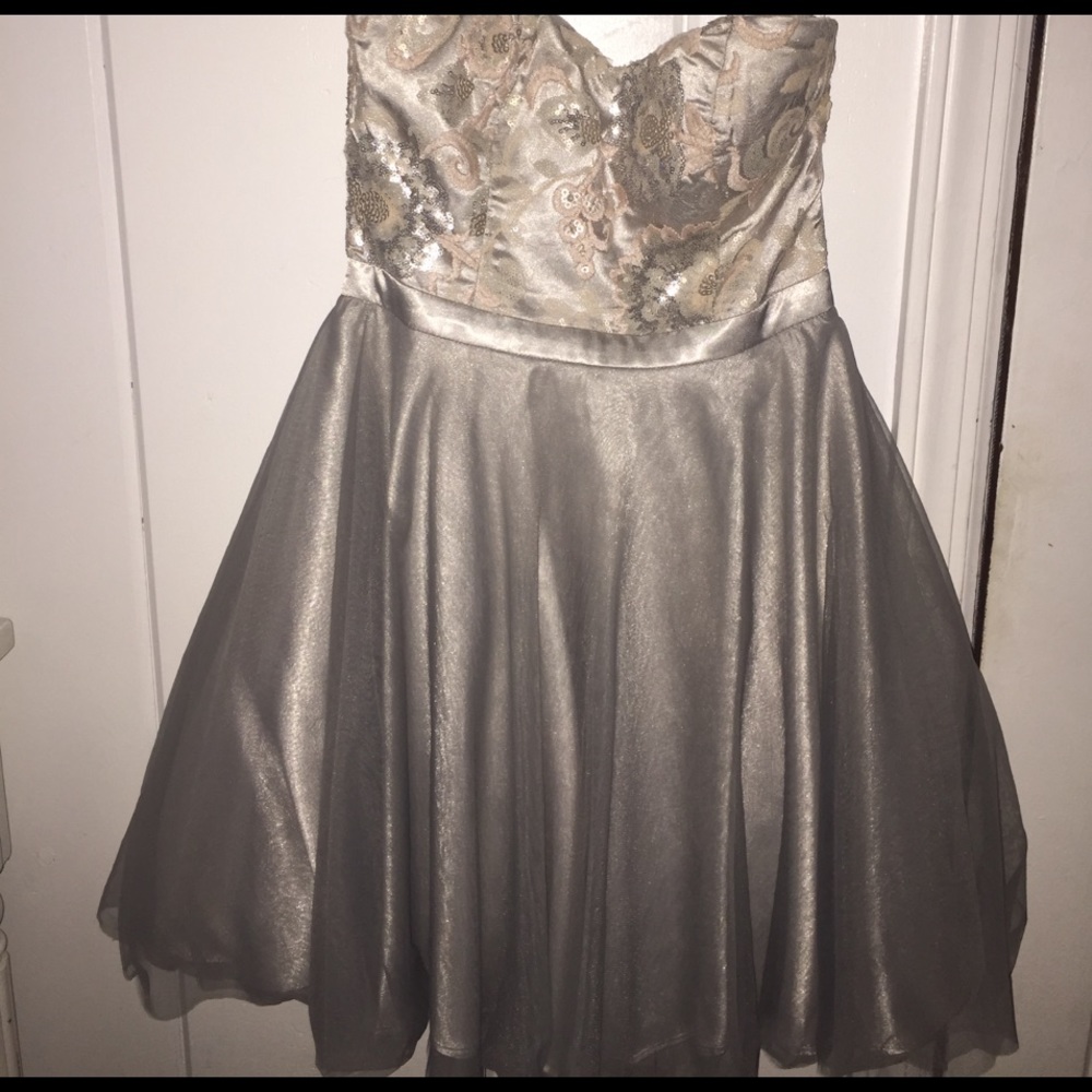Grey homecoming dress