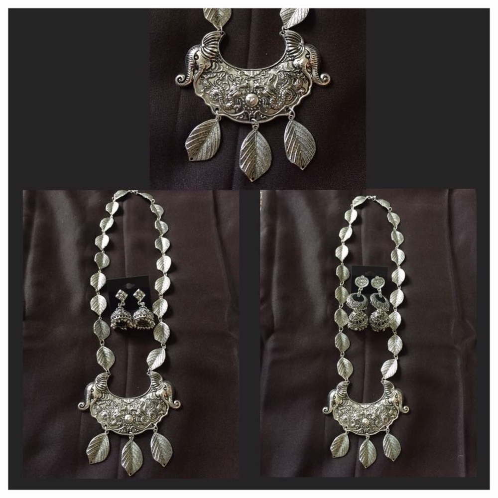 German silver / black metal