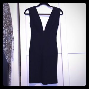 Sexy low cut black dress