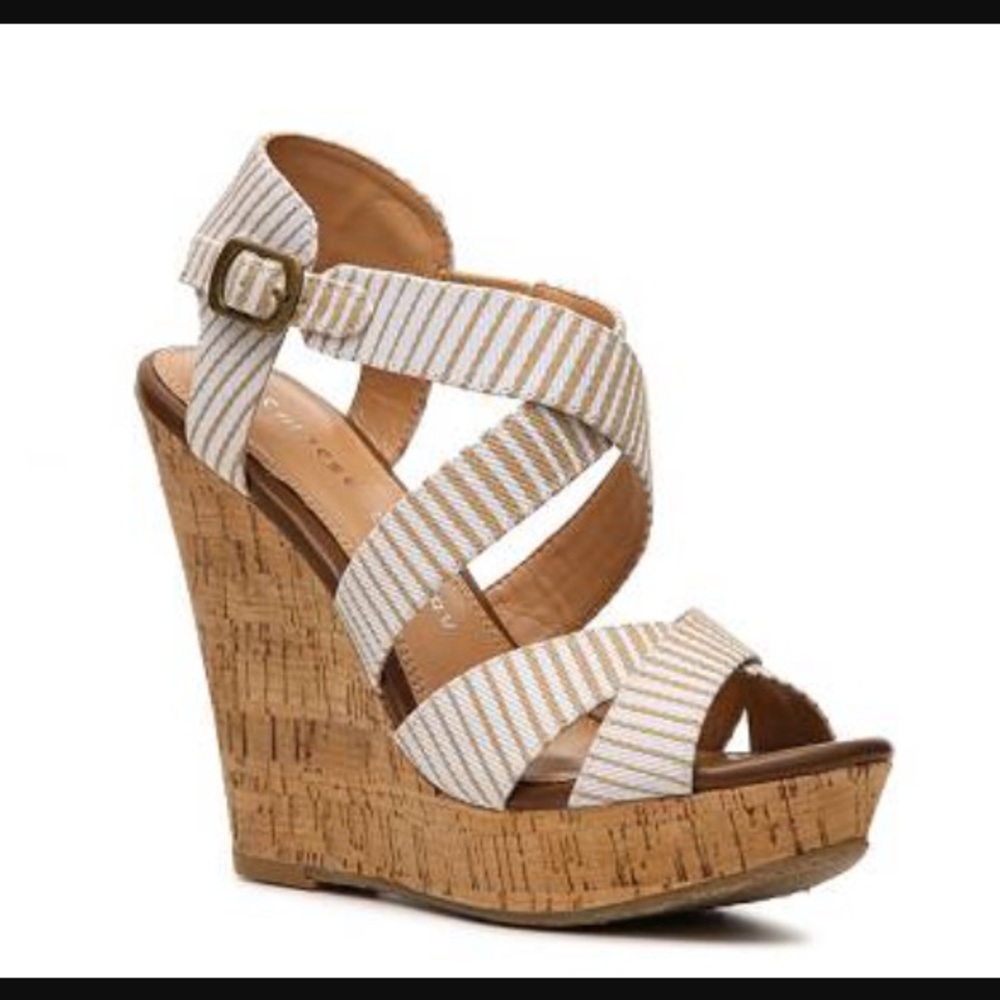 Chinese Laundry Marianne Striped Wedge Sandal
