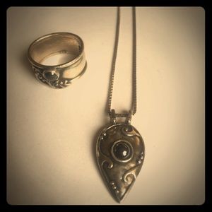 Sterling silver and hematite jewelry