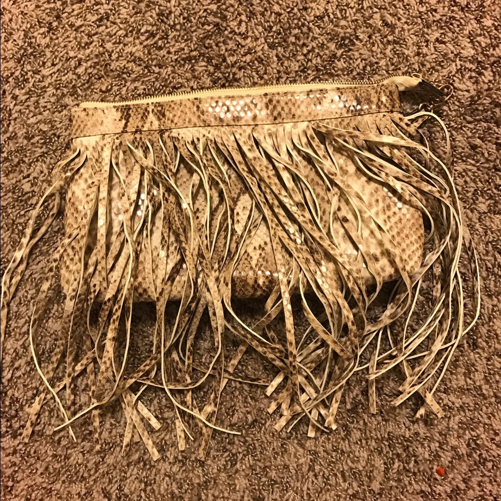 Aldo fringe clutch