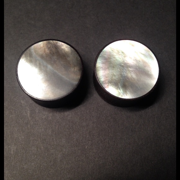 Jewelry - 32mm Bloodwood Plugs with Mother of Pearl Inlays!