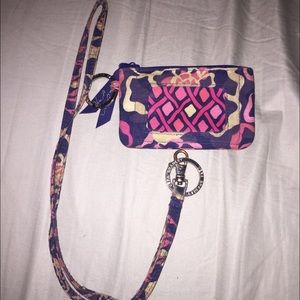 Vera Bradley lanyard and coin purse