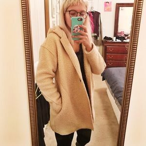 Cream Sherpa Coat