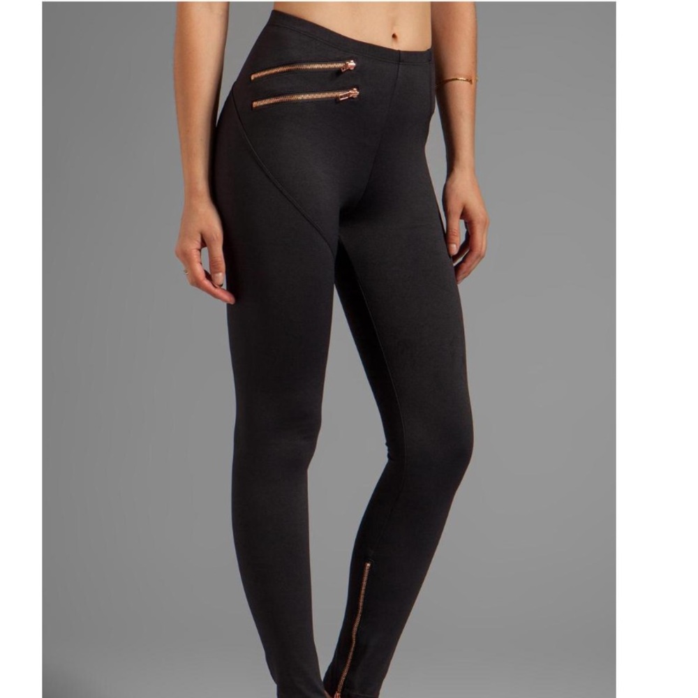 LNA Miranda Legging w/ Rose Gold Zipper Detail
