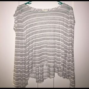 Gray & White Striped Shirt