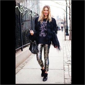 Women's Black Silence + Noise Sequin Pant