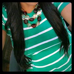 Gap striped shirt dress