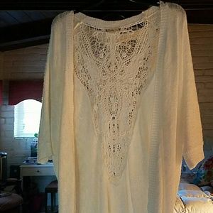 White crochet cardigan