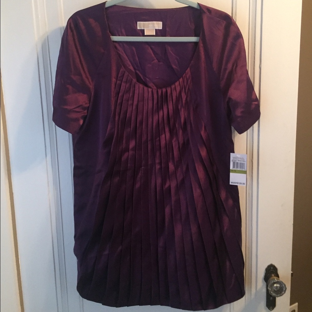 Purple Tunic with Pleats