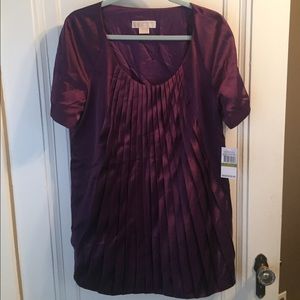 Purple Tunic with Pleats
